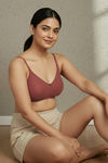 Zivame Everyday Double Layered Non Wired 3/4th Coverage T-Shirt Bra - Dusty Cedar — thumbnail 4